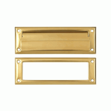 DELTANA 8 7/8 Inch Brass Mail & Letter Flap Slot (Lifetime Polished Brass Finish)