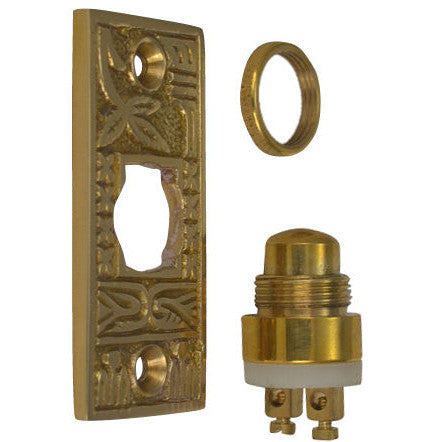 Solid Brass Broken Leaf Door Bell (Polished Brass Finish) COPPER MOUNTAIN HARDWARE