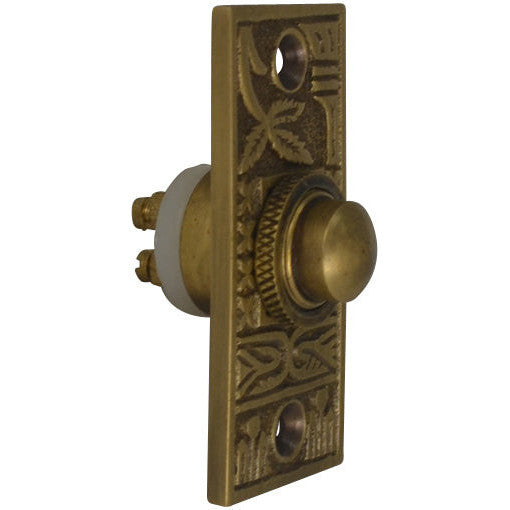 Solid Brass Broken Leaf Door Bell (Antique Brass Finish) COPPER MOUNTAIN HARDWARE