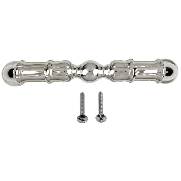 5 Inch Overall (4 1/3 Inch c-c)  Solid Brass Victorian Style Pull