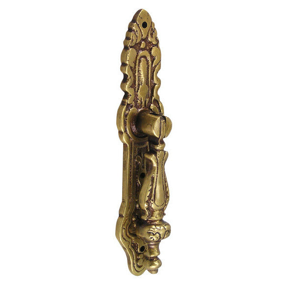 COPPER MOUNTAIN HARDWARE 4 Inch Solid Brass Baroque / Rococo Drop Pull (Antique Brass Finish)