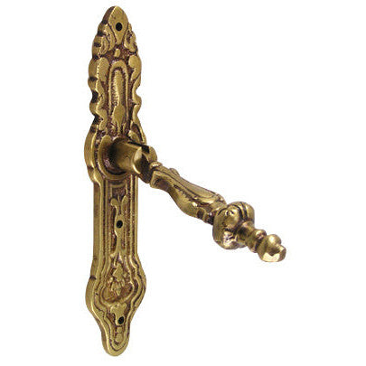 COPPER MOUNTAIN HARDWARE 4 Inch Solid Brass Baroque / Rococo Drop Pull (Antique Brass Finish)