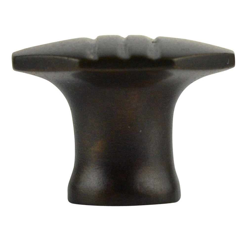 COPPER MOUNTAIN HARDWARE 1 1/10 Inch Solid Brass Black Stripe Octagon Knob (Bronze Finish)