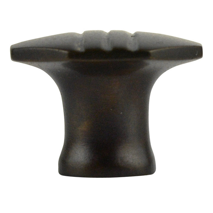 COPPER MOUNTAIN HARDWARE 1 1/10 Inch Solid Brass Black Stripe Octagon Knob (Bronze Finish)