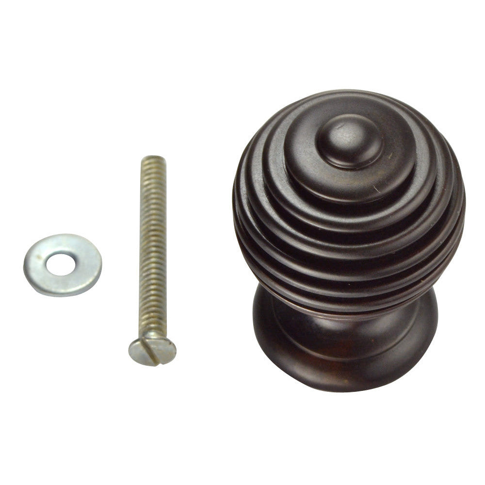 COPPER MOUNTAIN HARDWARE 1 1/2 Inch Solid Brass Circular Knob (Oil Rubbed Bronze Finish)