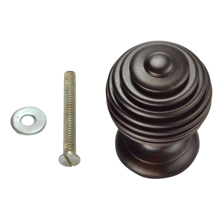 COPPER MOUNTAIN HARDWARE 1 1/2 Inch Solid Brass Circular Knob (Oil Rubbed Bronze Finish)