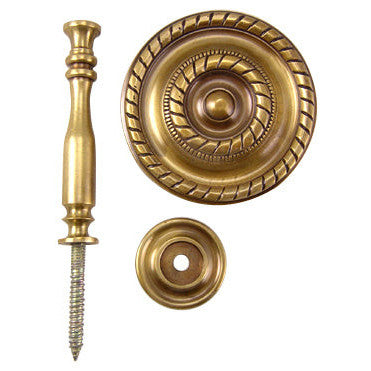 Georgian Rope Style Curtain Tieback (Antique Brass Finish) COPPER MOUNTAIN HARDWARE