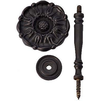 Solid Brass Floral Style Curtain Tie Back (Oil Rubbed Bronze Finish) Copper Mountain Hardware