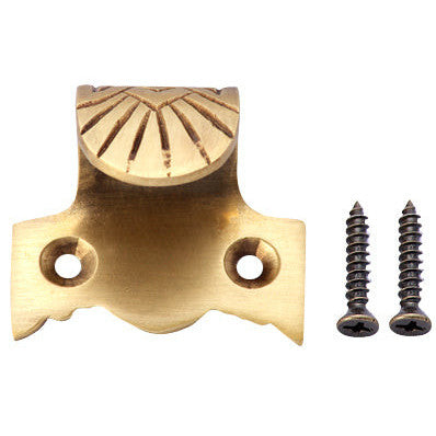 Solid Brass Sash Lift with Art Deco Pattern