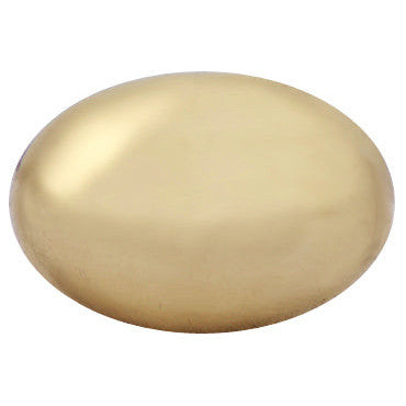 COPPER MOUNTAIN HARDWARE 1 1/2 Inch Heavy Traditional Solid Brass Egg Cabinet Knob (Polished Brass Finish)