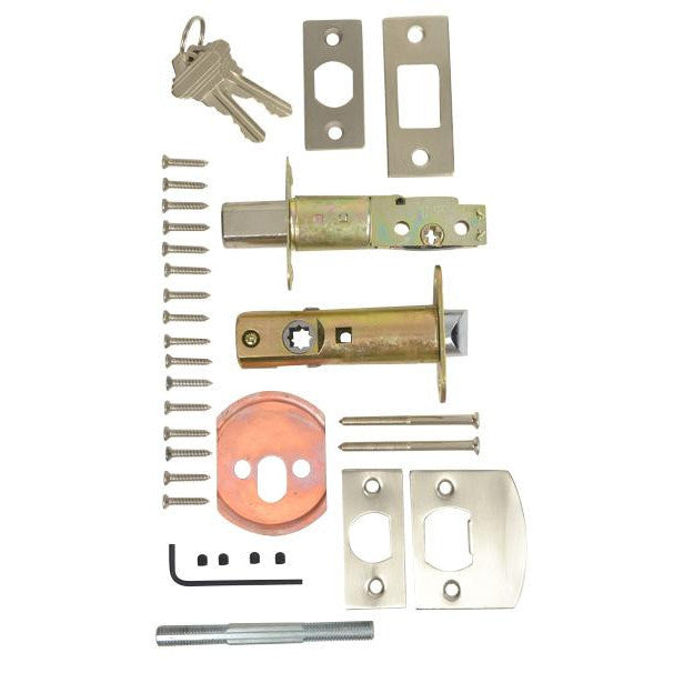 EMTEK Emtek Solid Brass Ribbon & Reed Door Lever Deadbolt with Wilshire Rosette (Polished Chrome Finish)