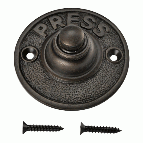 Classic American PRESS Doorbell Push Button (Oil Rubbed Bronze Finish) COPPER MOUNTAIN HARDWARE