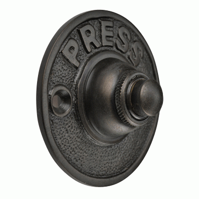 Classic American PRESS Doorbell Push Button (Oil Rubbed Bronze Finish) COPPER MOUNTAIN HARDWARE