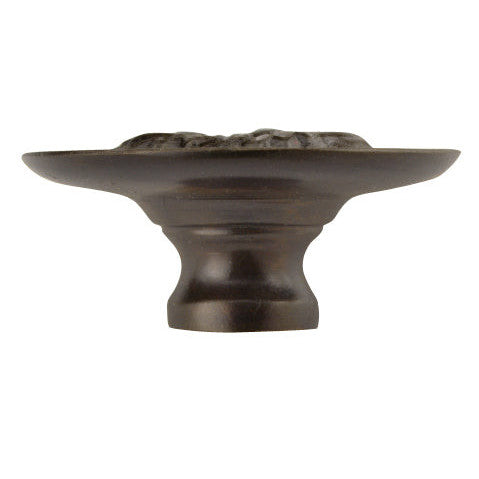 COPPER MOUNTAIN HARDWARE 1 4/5 Inch Solid Brass Florid Leaf Knob (Oil Rubbed Bronze Finish)