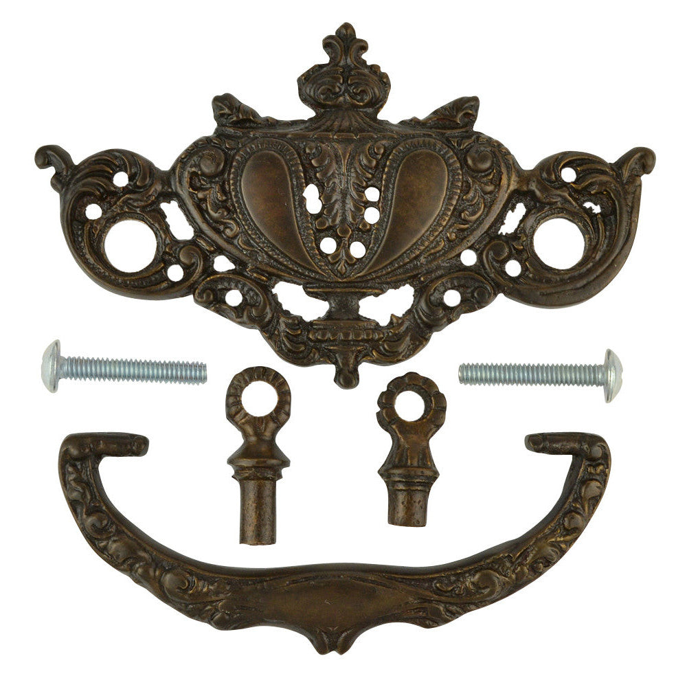 COPPER MOUNTAIN HARDWARE 4 1/4 Inch Solid Brass Baroque Rococo Lamp Bail Pull (Oil Rubbed Bronze Finish)