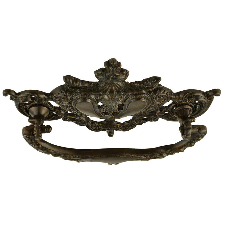 COPPER MOUNTAIN HARDWARE 4 1/4 Inch Solid Brass Baroque Rococo Lamp Bail Pull (Oil Rubbed Bronze Finish)