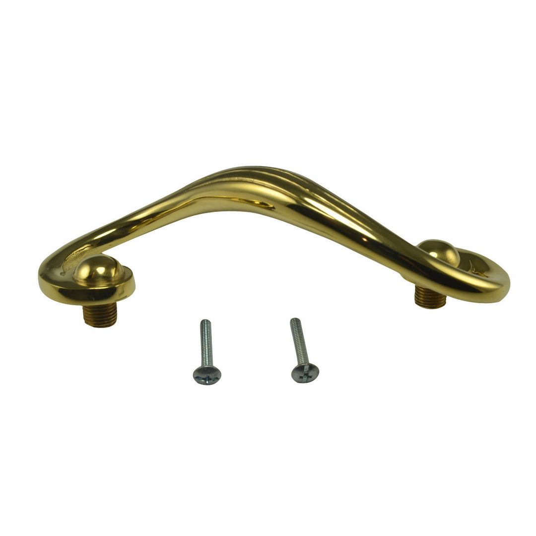 Copper Mountain Hardware 7 1/2 Inch Solid Brass Swirl Cabinet Pull (Polished Brass Finish)