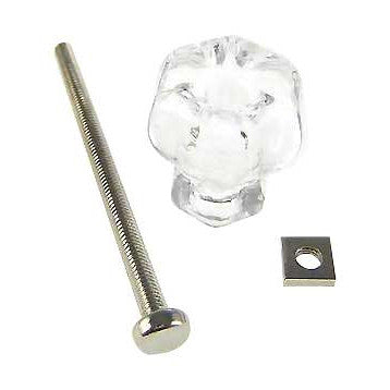 COPPER MOUNTAIN HARDWARE 1 Inch Crystal Clear Cabinet Knobs