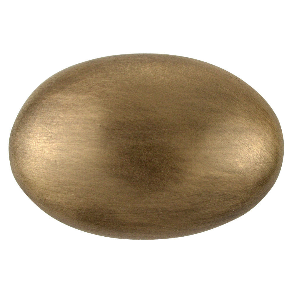 COPPER MOUNTAIN HARDWARE 1 1/2 Inch Heavy Traditional Solid Brass Egg Cabinet Knob (Antique Brass Finish)