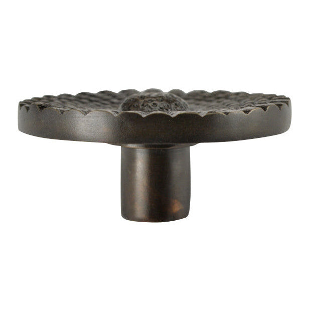 1 1/2 Inch Solid Brass Art Deco Style Round Knob (Oil Rubbed Bronze Finish) COPPER MOUNTAIN HARDWARE