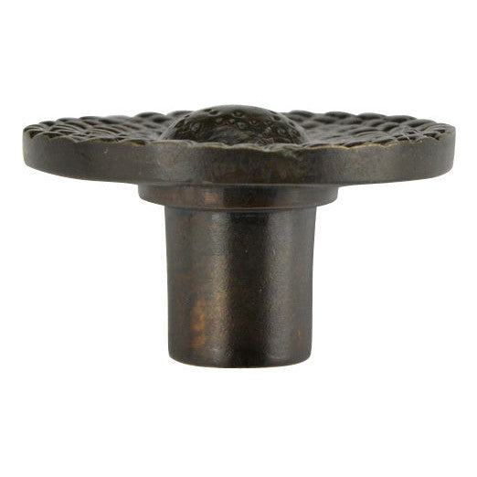 COPPER MOUNTAIN HARDWARE 1 Inch Solid Brass Art Deco Style Round Knob (Oil Rubbed Bronze Finish)