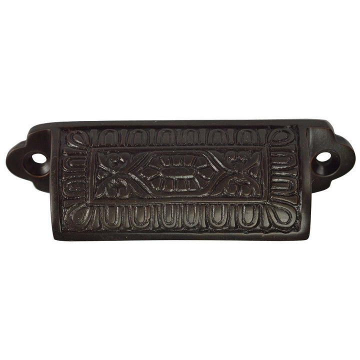 3 5/8 Inch Overall (3 Inch c-c) Traditional Square Eastlake Style Bin Pull