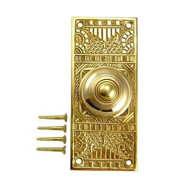 COPPER MOUNTAIN HARDWARE Solid Brass Eastlake Style Door Bell (Polished Brass Finish)