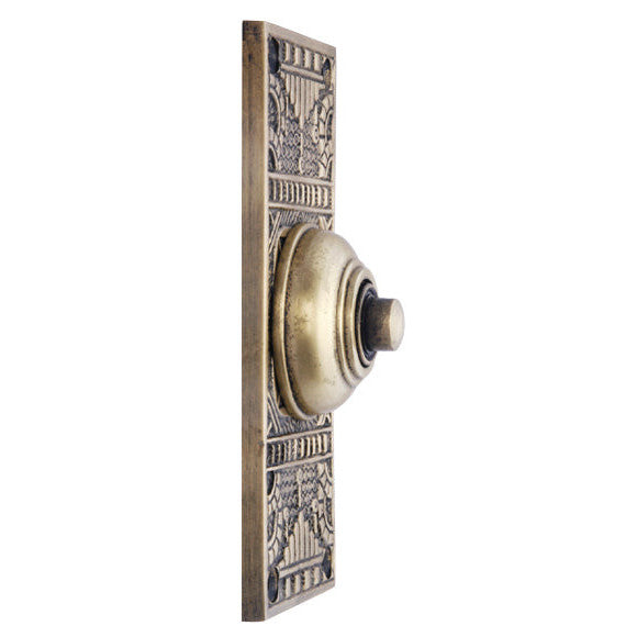 COPPER MOUNTAIN HARDWARE Solid Brass Eastlake Style Door Bell (Antique Brass Finish)