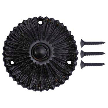 Solid Brass Antique Flower Doorbell Push