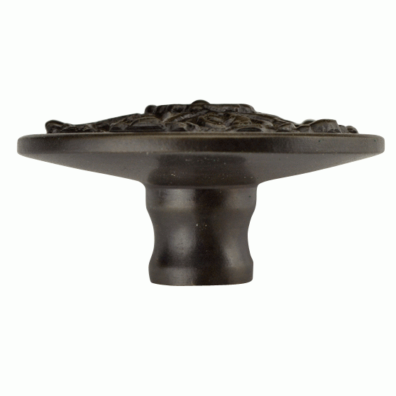 COPPER MOUNTAIN HARDWARE 2 Inch Solid Brass Victorian Floral Knob (Oil Rubbed Bronze Finish)