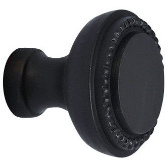 COPPER MOUNTAIN HARDWARE 1 1/2 Inch Solid Brass Round Knob with Georgian Roped Border (Oil Rubbed Bronze)