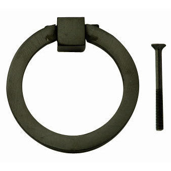 COPPER MOUNTAIN HARDWARE 3 Inch Mission Style Solid Brass Drawer Ring Pull (Oil Rubbed Bronze)