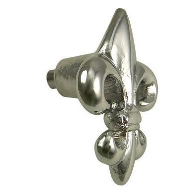 1 5/8 Inch Fleur de Lis Knob (Polished Chrome Finish) COPPER MOUNTAIN HARDWARE