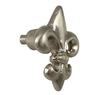 COPPER MOUNTAIN HARDWARE 1 5/8 Inch Fleur de Lis Knob (Brushed Nickel Finish)