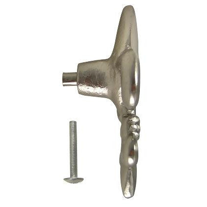 COPPER MOUNTAIN HARDWARE 2 5/8 Inch Fleur de Lis Knob (Brushed Nickel Finish)