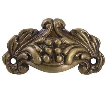 COPPER MOUNTAIN HARDWARE 3 Inch Overall (2 3/8 Inch c-c) Solid Brass Cup Pull (Antique Brass Finish)