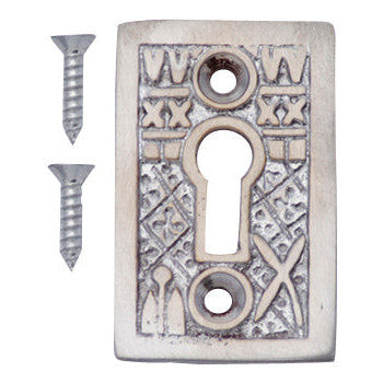 Copper Mountain Hardware Solid Brass Tiny Key Hole Cover (Brushed Nickel Finish)