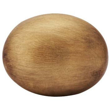 COPPER MOUNTAIN HARDWARE 1 1/4 Inch Solid Brass Traditional Egg Shaped Knob (Antique Brass Finish)