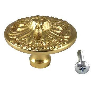 COPPER MOUNTAIN HARDWARE 1 7/8 Inch Solid Brass Rococo Victorian Cabinet or Dresser Knob (Several Finishes Available)