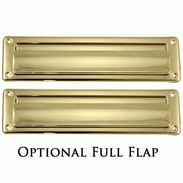 Magazine Size Front Door Mail Slot (Lifetime Brass Finish) DELTANA