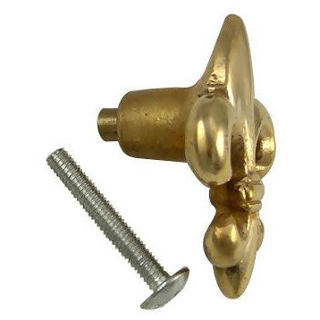 COPPER MOUNTAIN HARDWARE 1 5/8 Inch Fleur de Lis Knob (Polished Brass Finish)