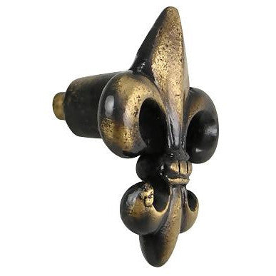 1 5/8 Inch Fleur de Lis Knob (Antique Brass Finish) COPPER MOUNTAIN HARDWARE