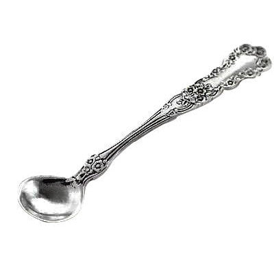 Set 4 - Floral Rosette Style Sterling Silver Salt Spoon Copper Mountain Hardware