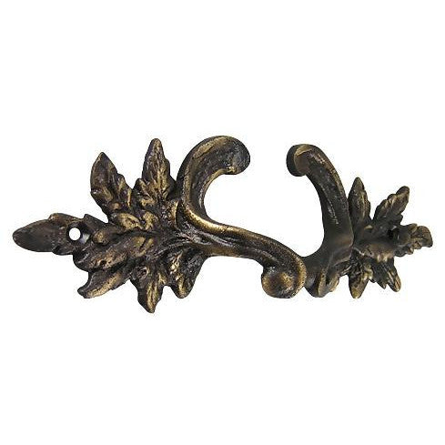 COPPER MOUNTAIN HARDWARE 6 Inch Overall (4 3/8 Inch c-c) Solid Brass Ornate French Leaves Pull (Antique Brass Finish)