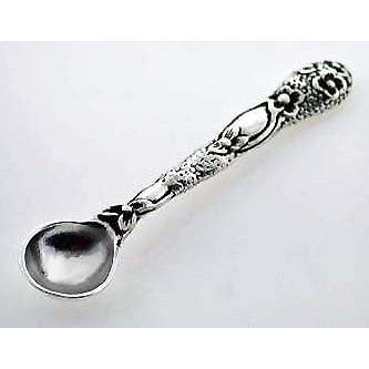 Set 4 - Sterling Silver Salt Spoon - Clematis Vines Copper Mountain Hardware