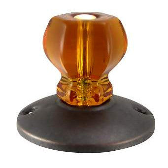 Art Deco Style Amber Glass Robe Hook (Bronze Finish) Copper Mountain Hardware