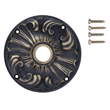 Romanesque Solid Brass Rosette Plate (Antique Brass Finish) Copper Mountain Hardware