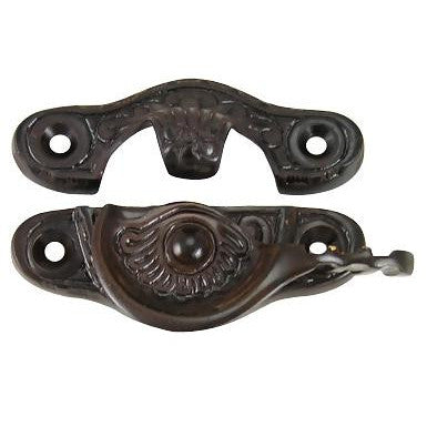 Copper Mountain Hardware Eastlake Pattern Solid Brass Window Lock (Oil Rubbed Bronze Finish)