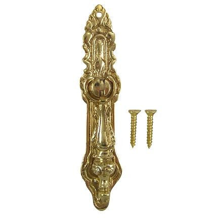 COPPER MOUNTAIN HARDWARE 4 Inch Solid Brass Baroque / Rococo Drop Pull (Polished Brass Finish)