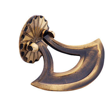 COPPER MOUNTAIN HARDWARE 4 Inch Solid Brass Curved Drop Pull (Antique Brass Finish)